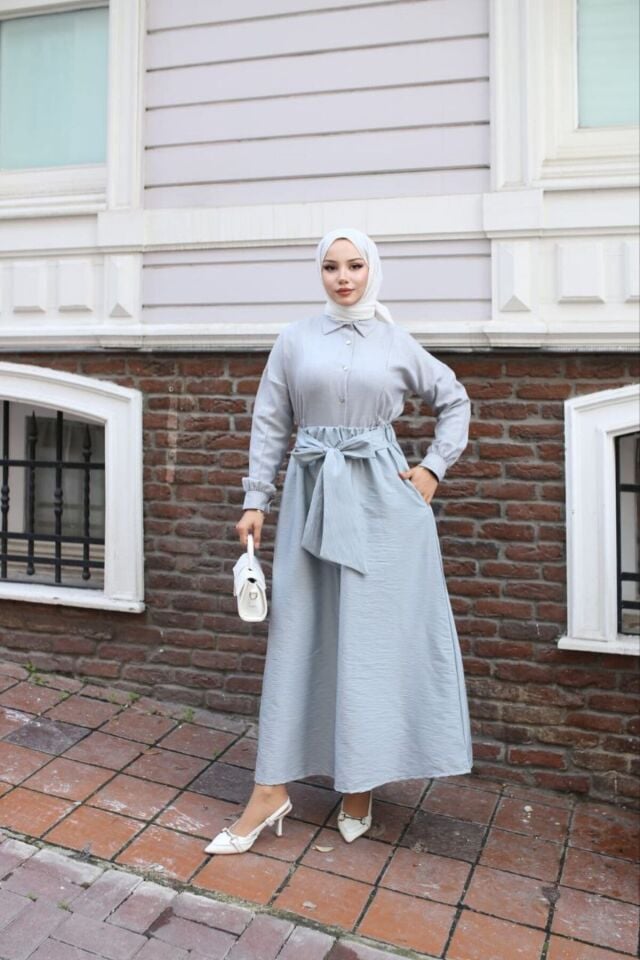 Düz Bağcıklı Etek Paraşüt Kumaş